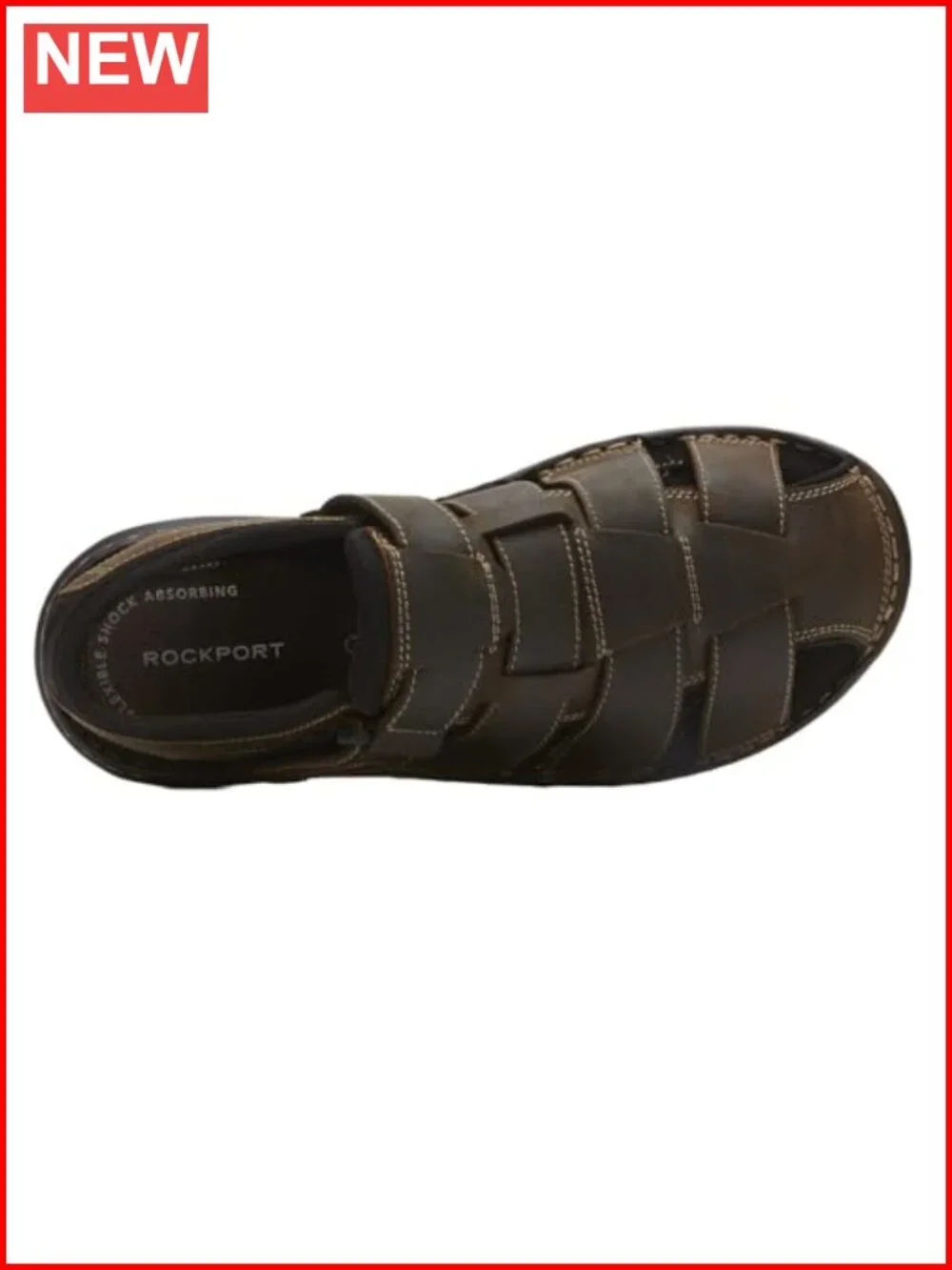 Rockport Men's Darwyn Fisherman Sandals - Leather - Shock Absorption
